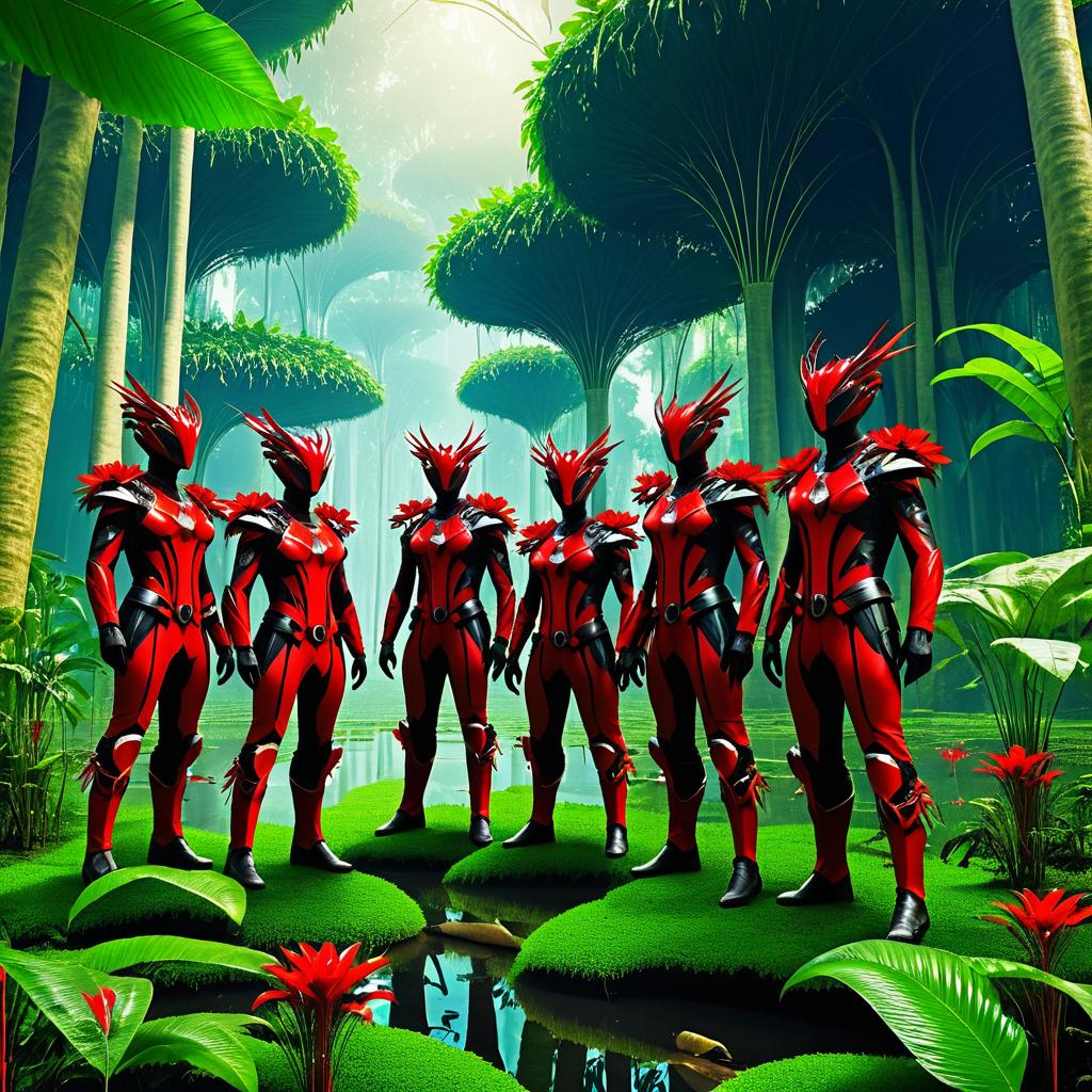 Futuristic Eco-Survivors in Orinoco Jungle