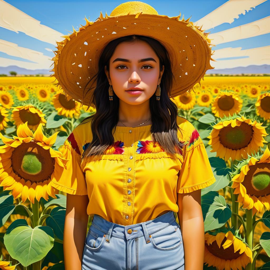 Vibrant Portrait of Young Mexican Woman