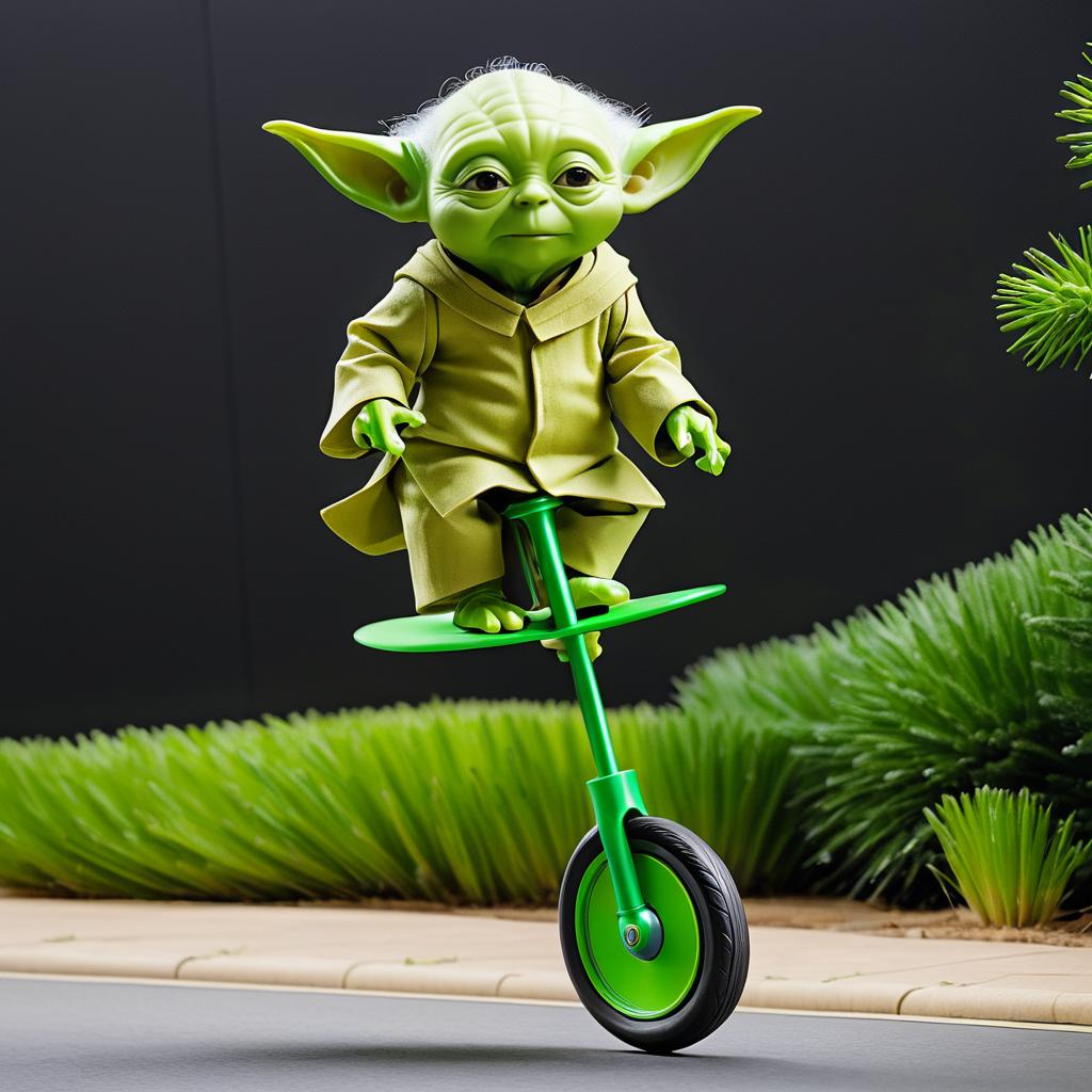 Yoda Balancing on a Unicycle