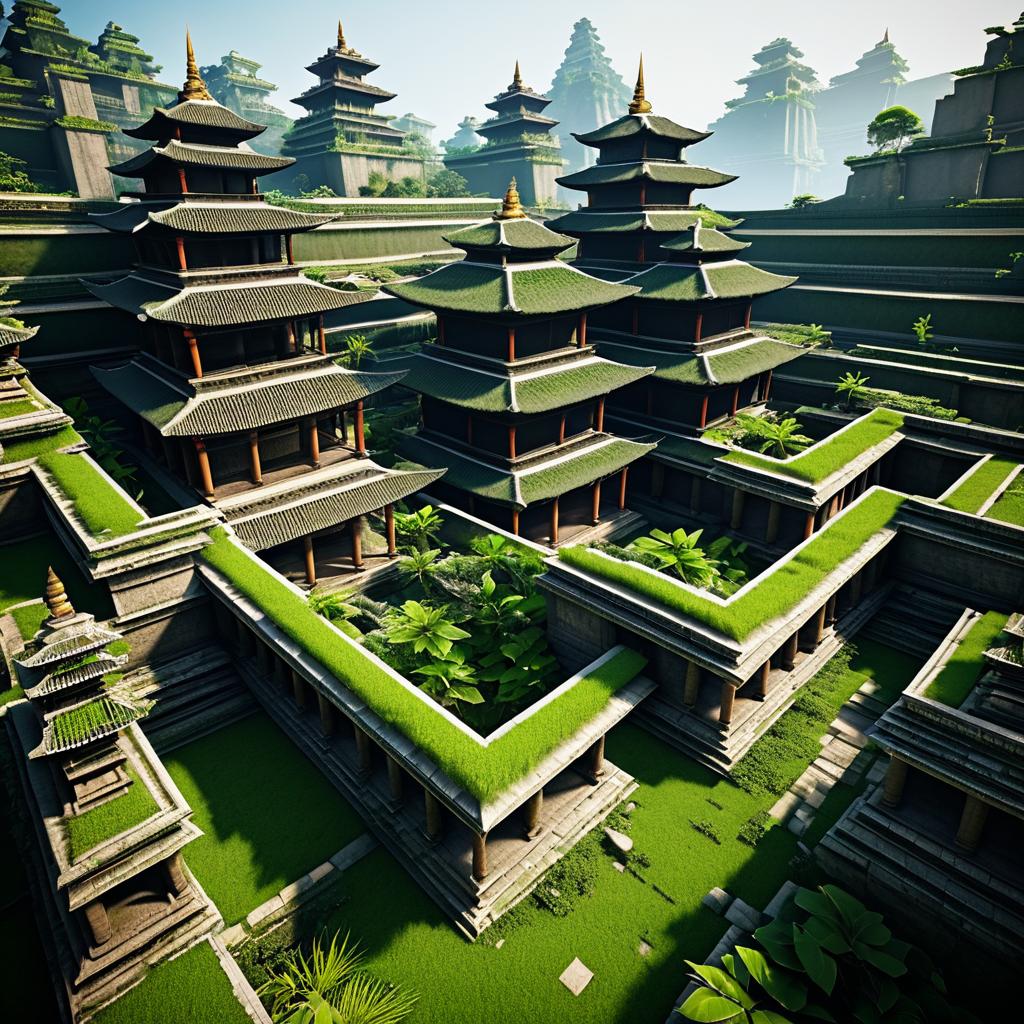 Stunning Aerial View of Ancient Temple