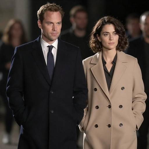 Couple Portrait at Night with Blurred Background