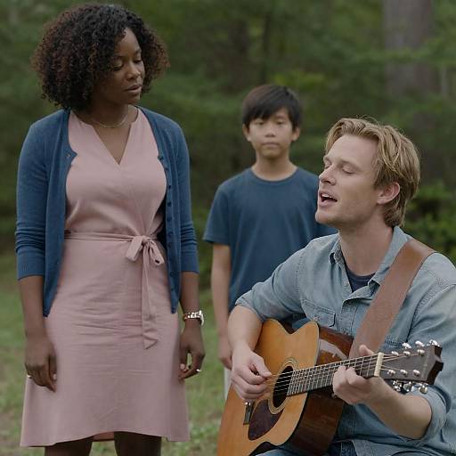 Charming Forest Scene with Diverse Characters