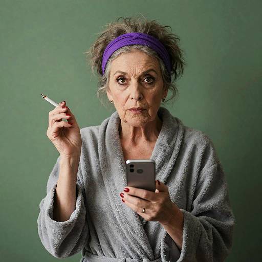 Vibrant Portrait of a Bold Older Woman