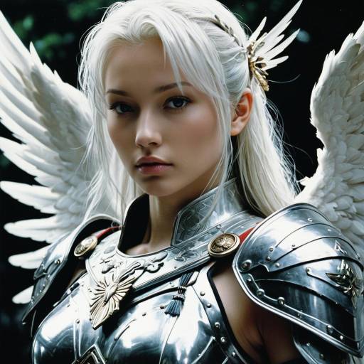 Angelic Female Warrior in Detailed Armor