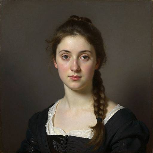 Young Woman Portrait by Pierre-Auguste Cot
