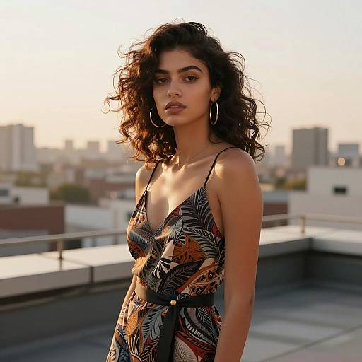Chic Rooftop Vibe at Golden Hour