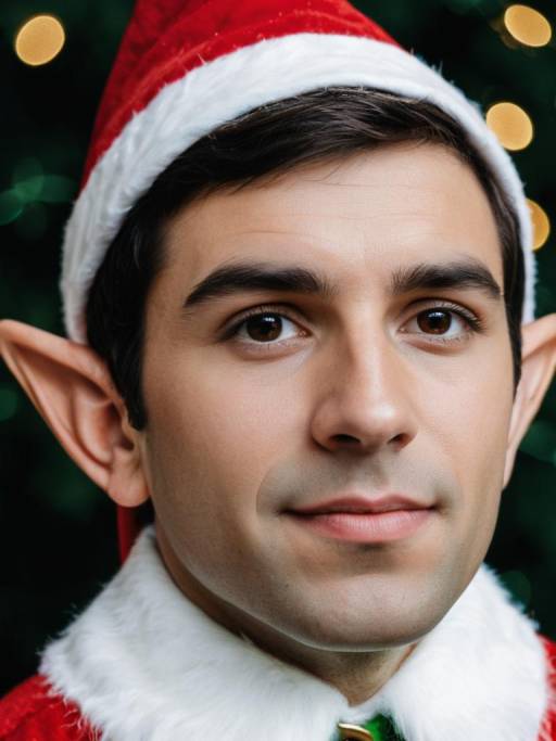 Photorealistic Headshot of Elf Costume