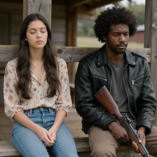 Somber Portrait of Two Against Nature