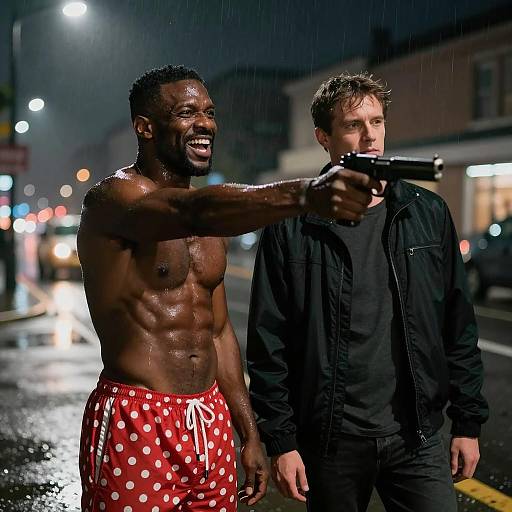 Dynamic Duo on a Rainy Night