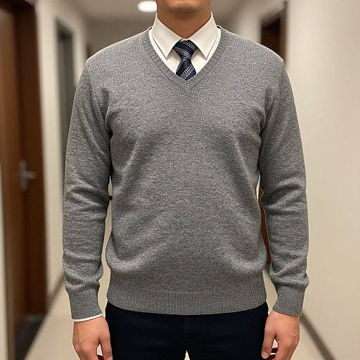 Man in Sweater and Tie