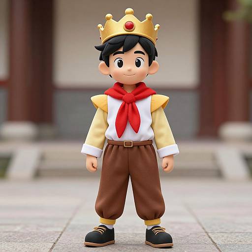 Boy in Traditional Toon Costume