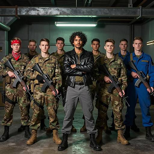 Cohesive Soldier Group in Industrial Setting