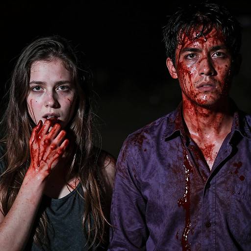 Intense Blood-Stained Encounter in Darkness