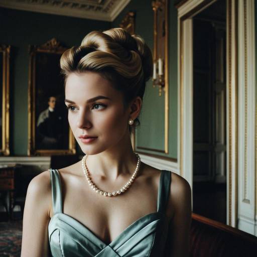 Elegant Vintage Updo in Historic Ballroom