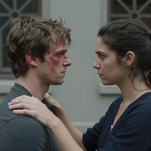 Serious Confrontation Between Young Man and Woman