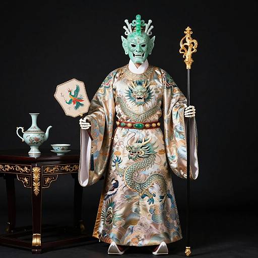 Noble Skeleton in Qing Dynasty Robes