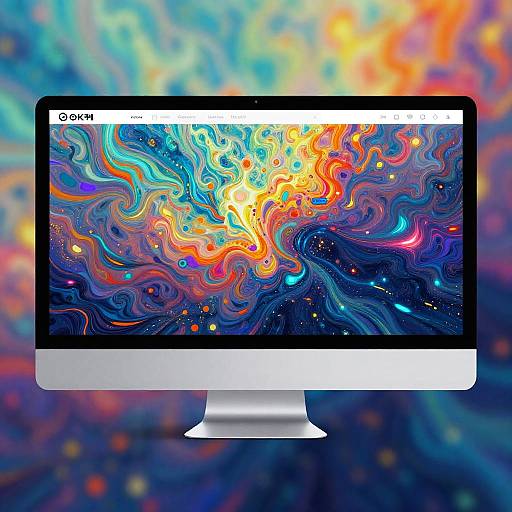Vibrant Futuristic Abstract AI Art