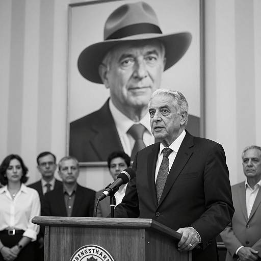 Vintage Political Speech Photograph