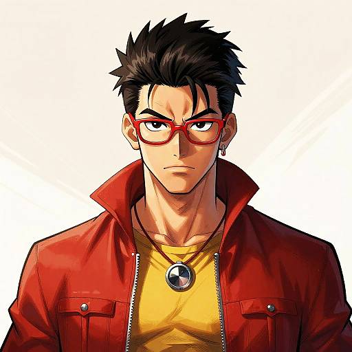 Dynamic Digital Portrait of Young Man