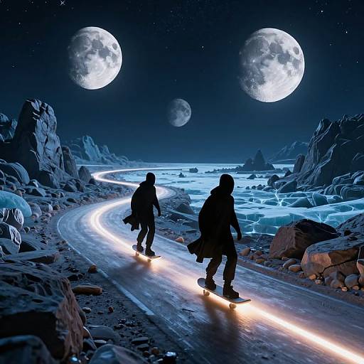 Cloaked Riders on Luminous Path