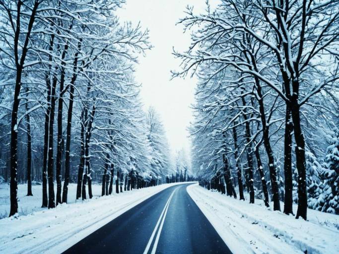 Serene Winter Wonderland Wallpaper Design