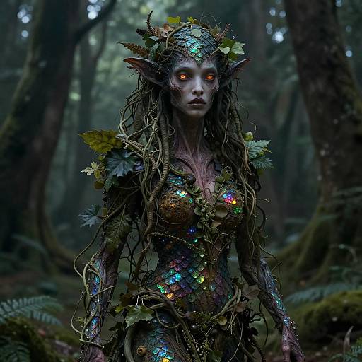 Enigmatic Creature in a Dark Forest