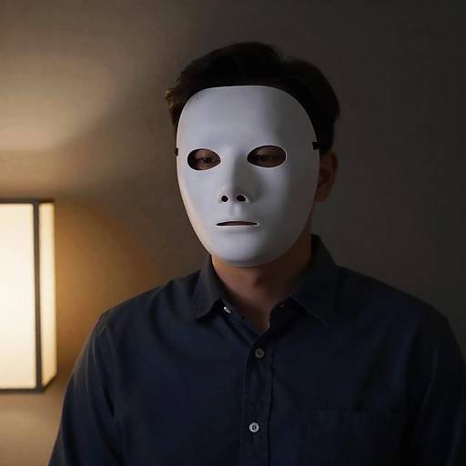 Mysterious Figure with Lantern Glow