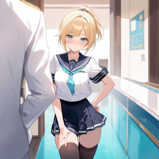 Confident Admiral in Bustling Café