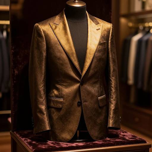 Luxurious Suit on Velvet Showcase