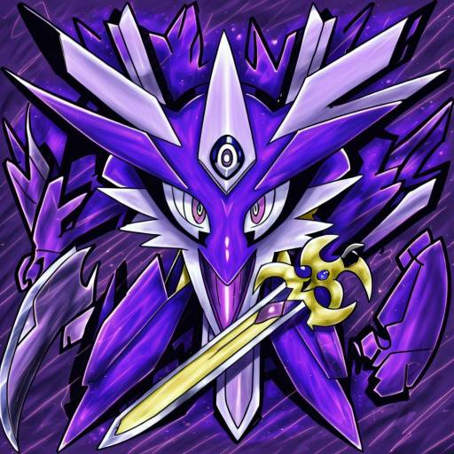 Illustration of Aegislash, pokemon in the style of Tsukikage oyama
