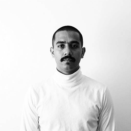 High-Contrast Black-and-White Portrait