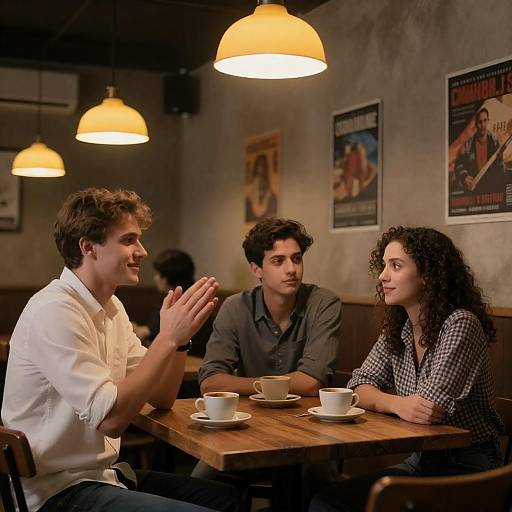 Cozy Café Gathering with Friends