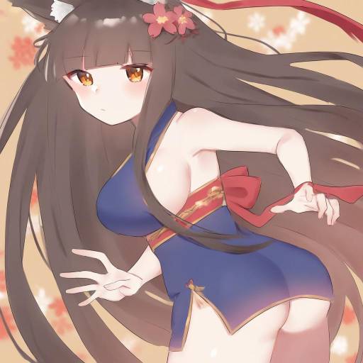 Illustration of Akagi (warship girls r), warship girls r in the style of Pumpkinpan