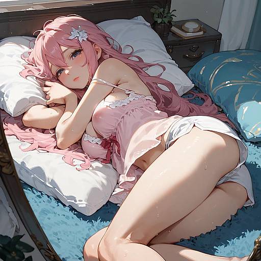 Anime Girl Relaxing After Bath