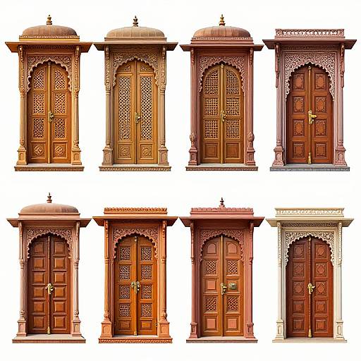 Indian Doors with Jaali Designs