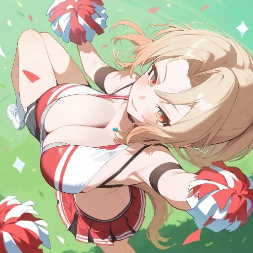 Tsunade the Cheerleader in Action