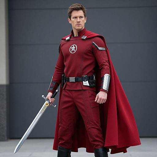 Hawkeye Inspired Red Cape Warrior