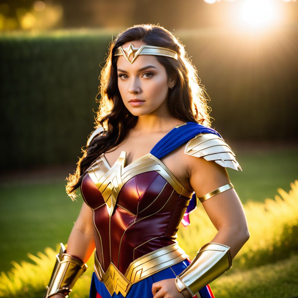 Sofia Martinez as Wonder Woman in Golden Light