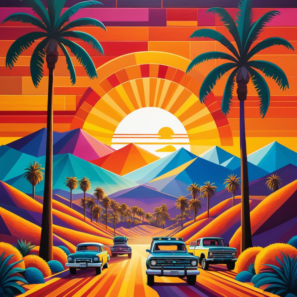 Eclectic Rhythms: A Vibrant California Mural