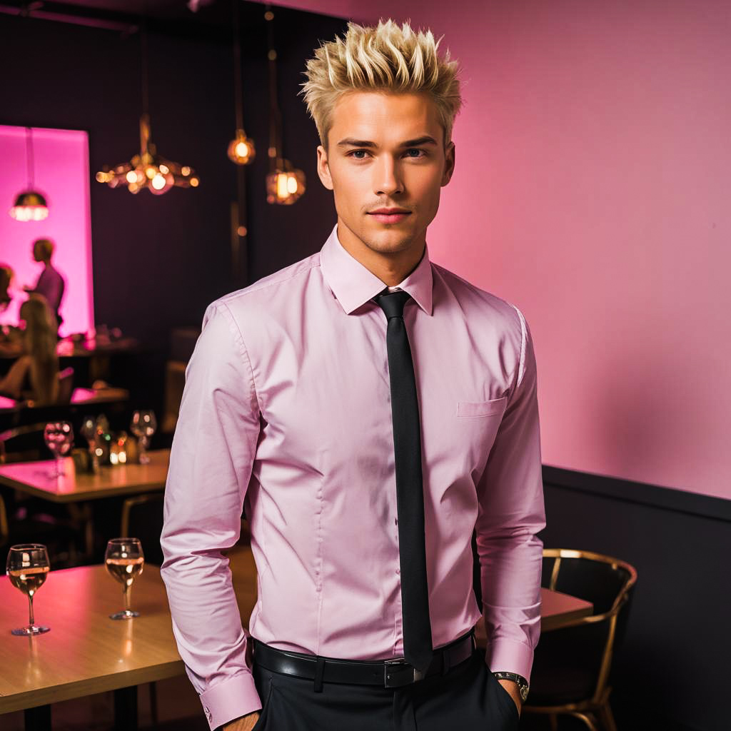 Stylish Young Man Dinner Date Photoshoot