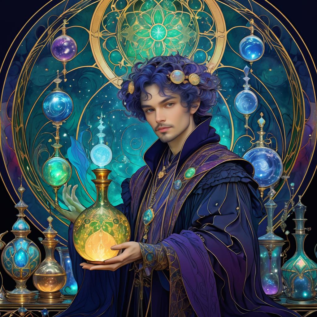 Mystical Alchemist in Rich Jewel Tones