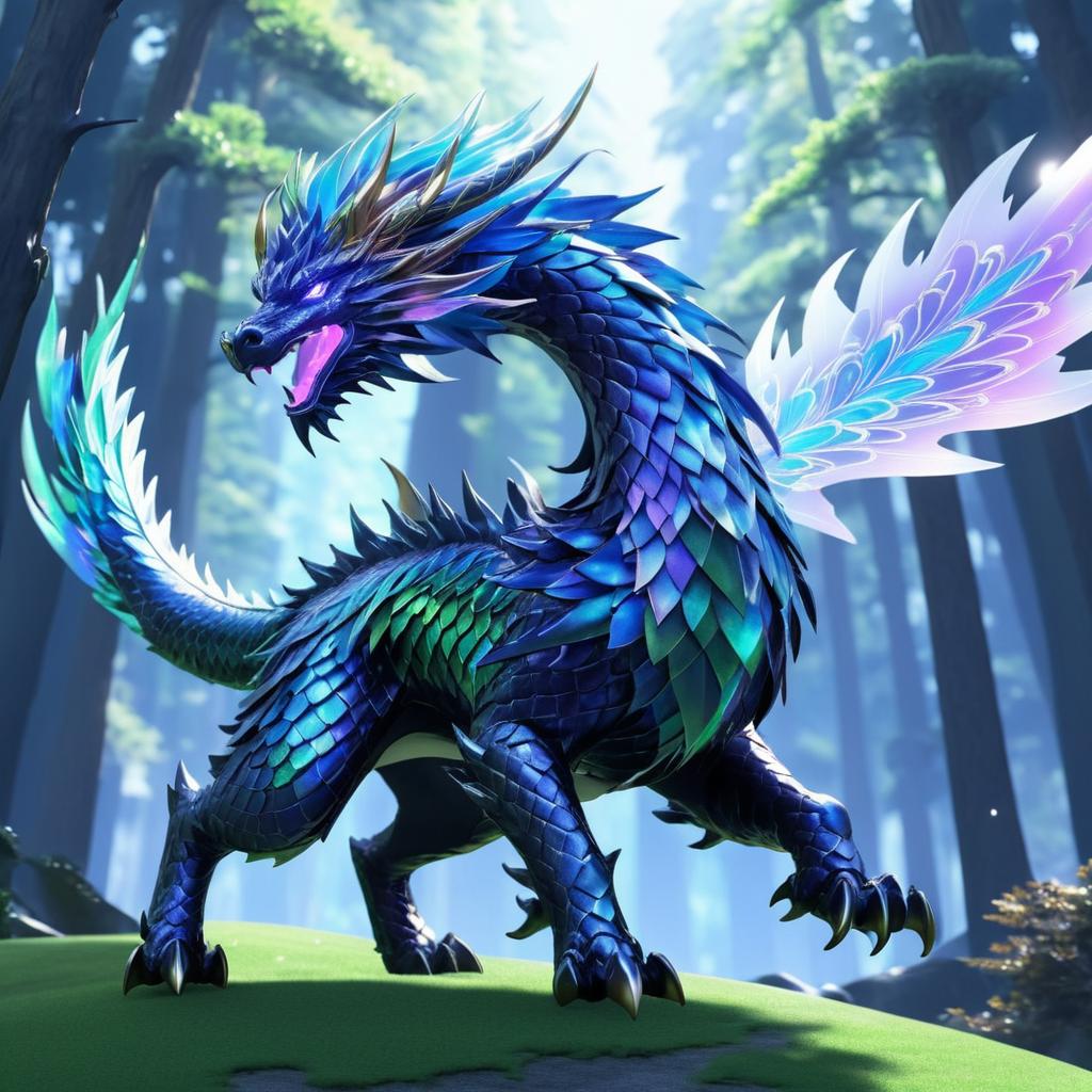 Majestic Dragon Mount Design in Fantasy Style