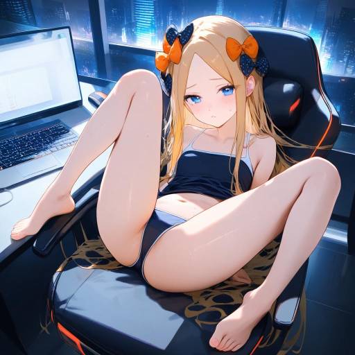 Anime Girl in Gaming Setup