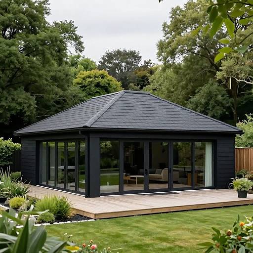 Modern Garden Extension with Glass Doors