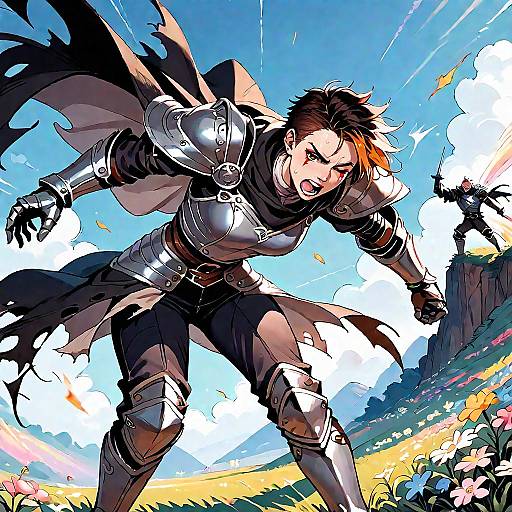 Armored Warrior Furious Punch in Field