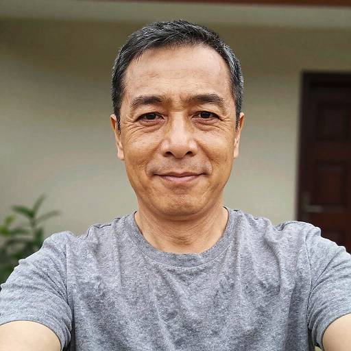 Casual Middle-Aged Man Selfie