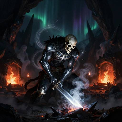 Arcane Blacksmith Forging Moonlight Blade