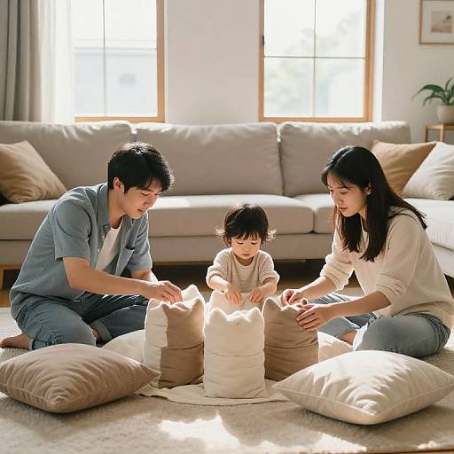 Cozy Family Playtime with Pillow Fortress