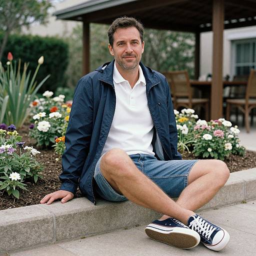 Man in Casual Outdoor Attire
