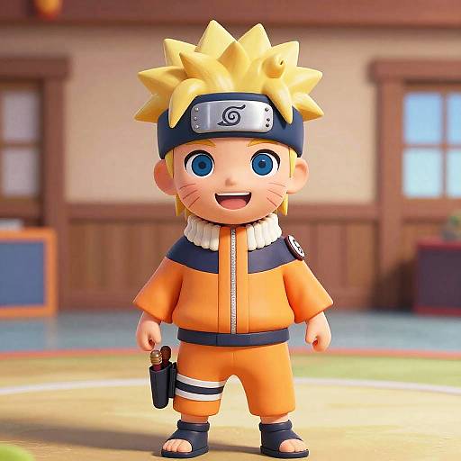 Cheerful Strawberry Blonde Ninja Child